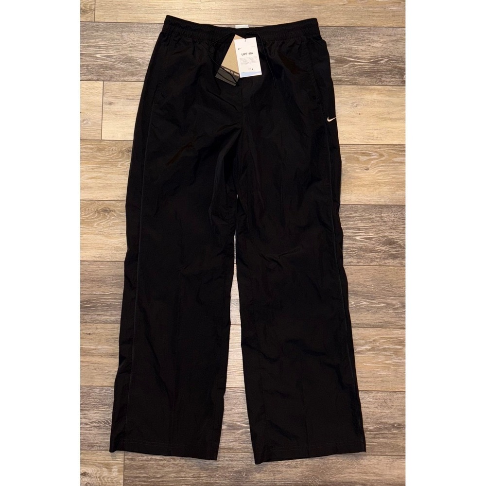 NWT Women's Nike Windrunner High-Waisted Woven Open-Hem Pants - XL - Black - Picture 5 of 11